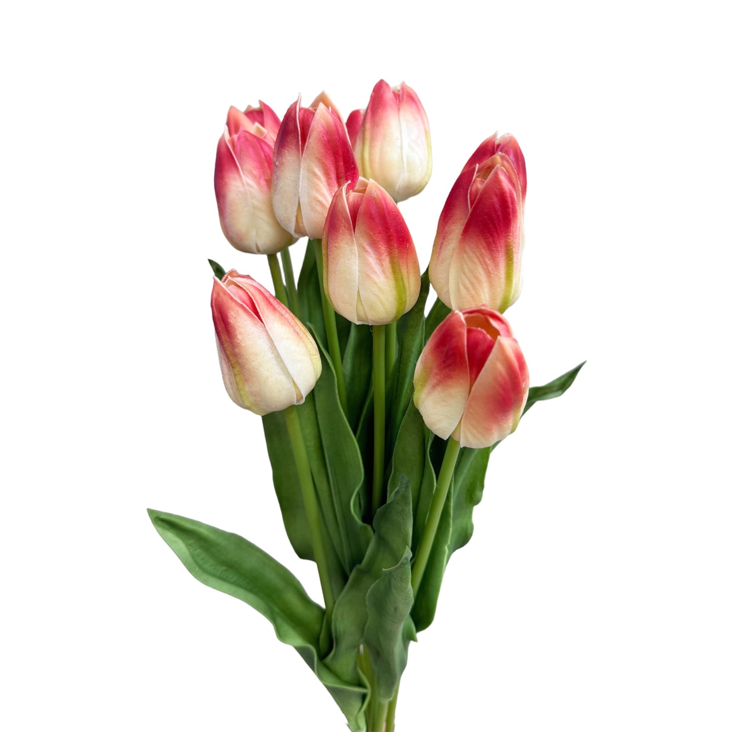 Set of 10 Artificial Tulip Stems with Real Touch, 18 inches Tall