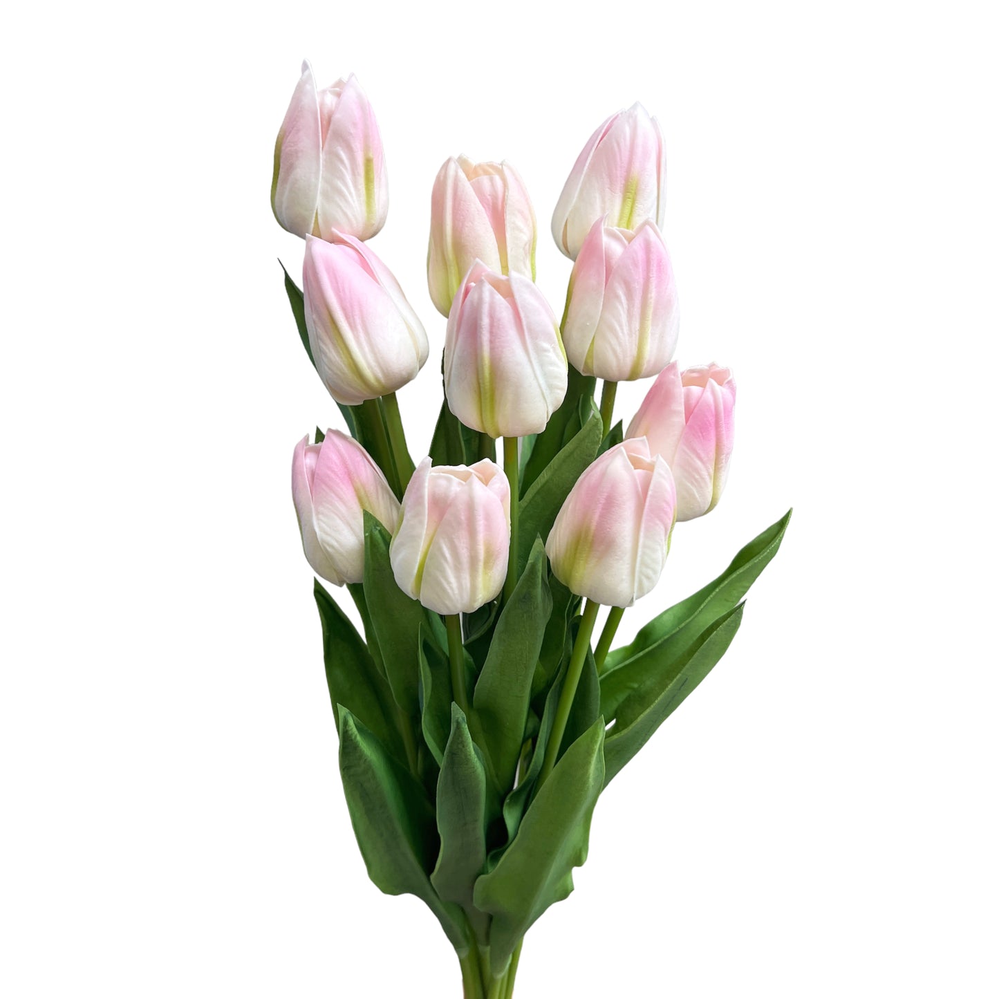Set of 10 Artificial Tulip Stems with Real Touch, 18 inches Tall