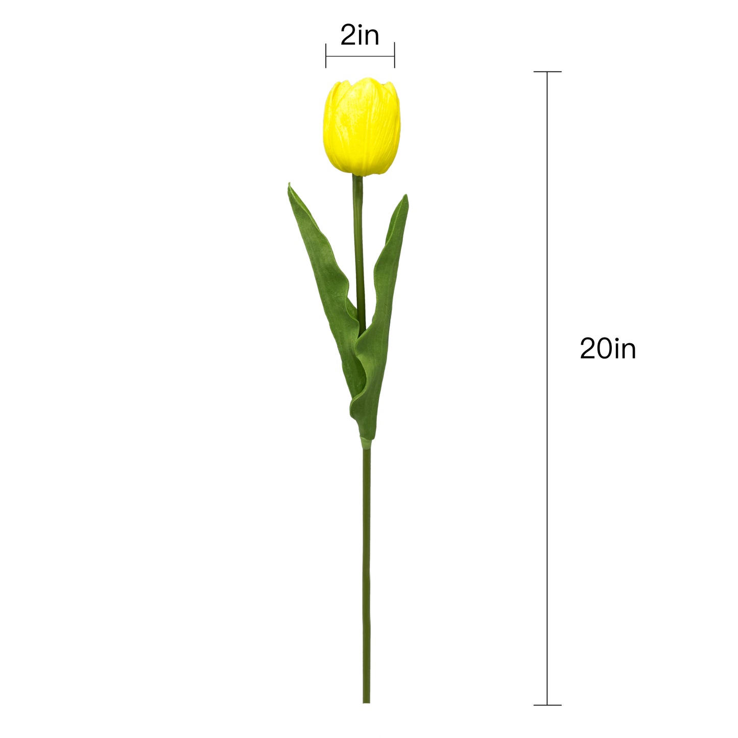 Set of 6 Real Touch Artificial Tulip Stems, 20 inches Tall
