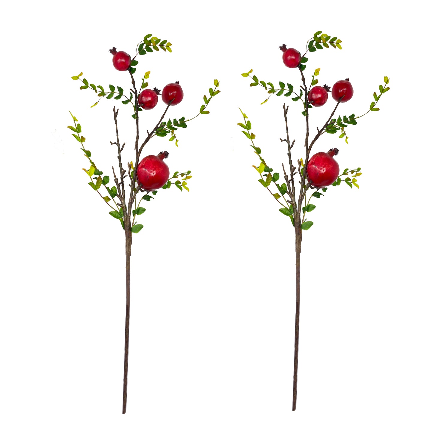 28-Inch Artificial Pomegranate Stems (set of 2)