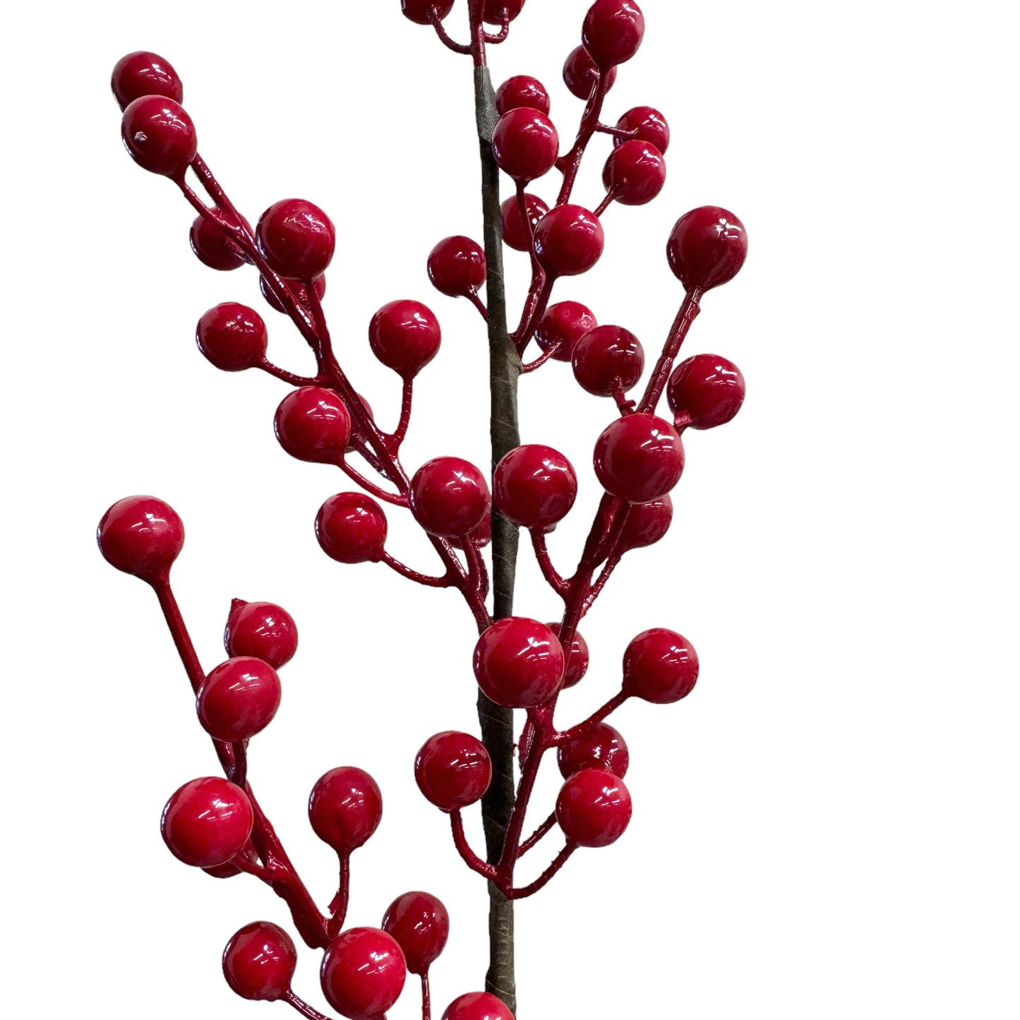 Festive Set of 2 Artificial Christmas Berry Stems - Perfect for Holiday Decor!