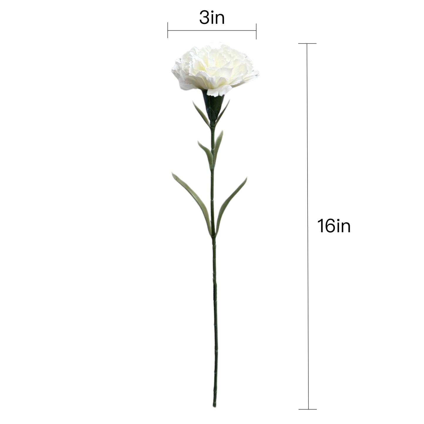 Set of 6 Flexible Carnation Stems in Pastel Shades