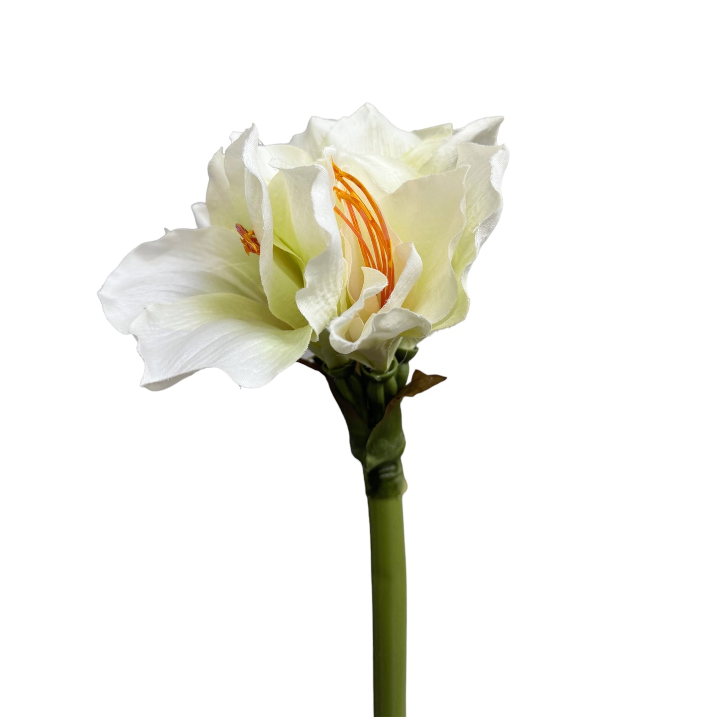 Elegant Artificial Amaryllis Duo, 24" with Flexible Stems