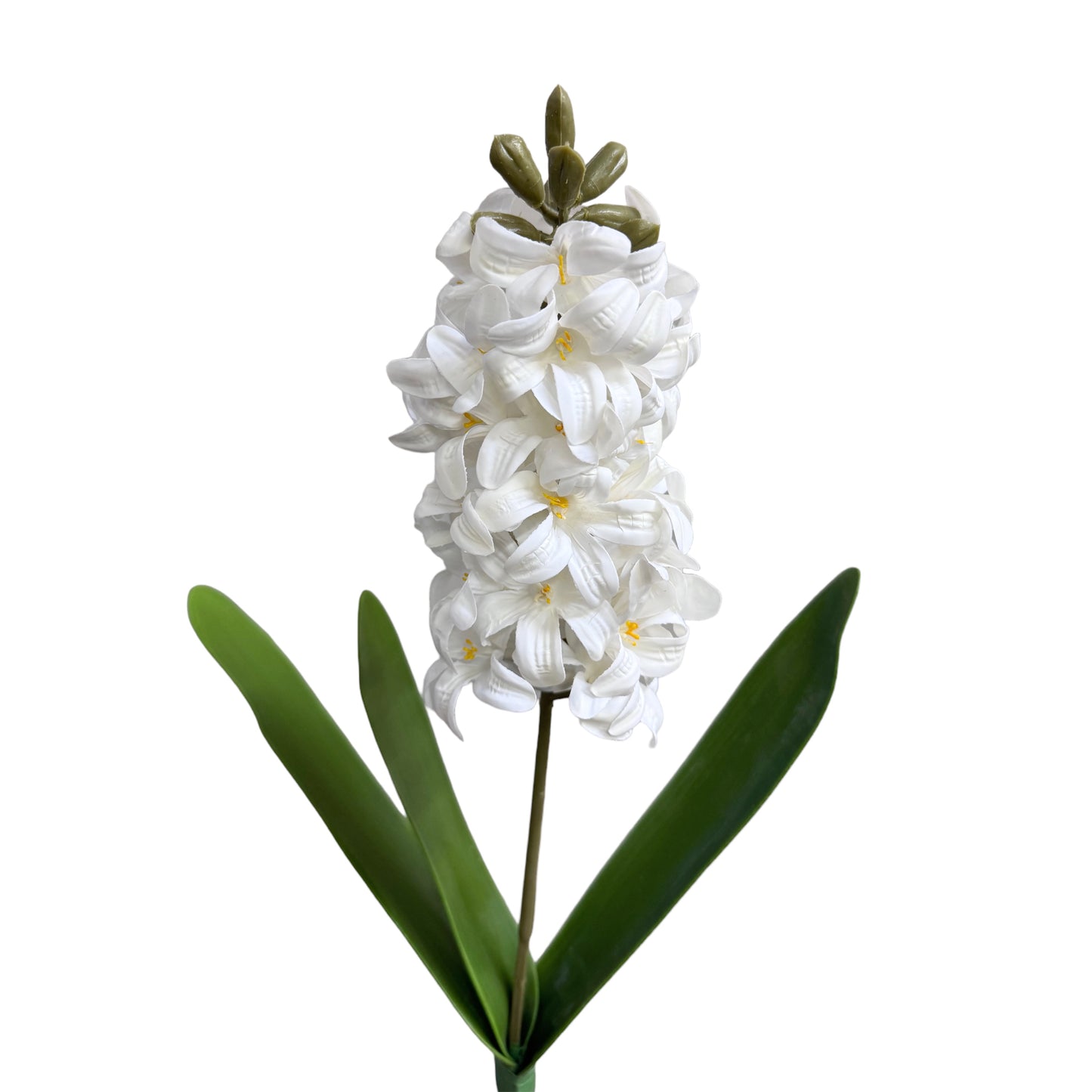 Artificial Hyacinth Flower Stems - 16" with Triple Leaf Design, Varied Hues