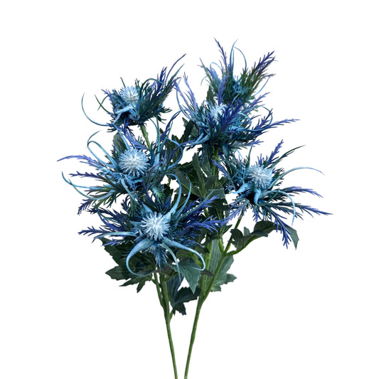 Set of 2 Artificial Eryngium Stems, 26 inches Tall