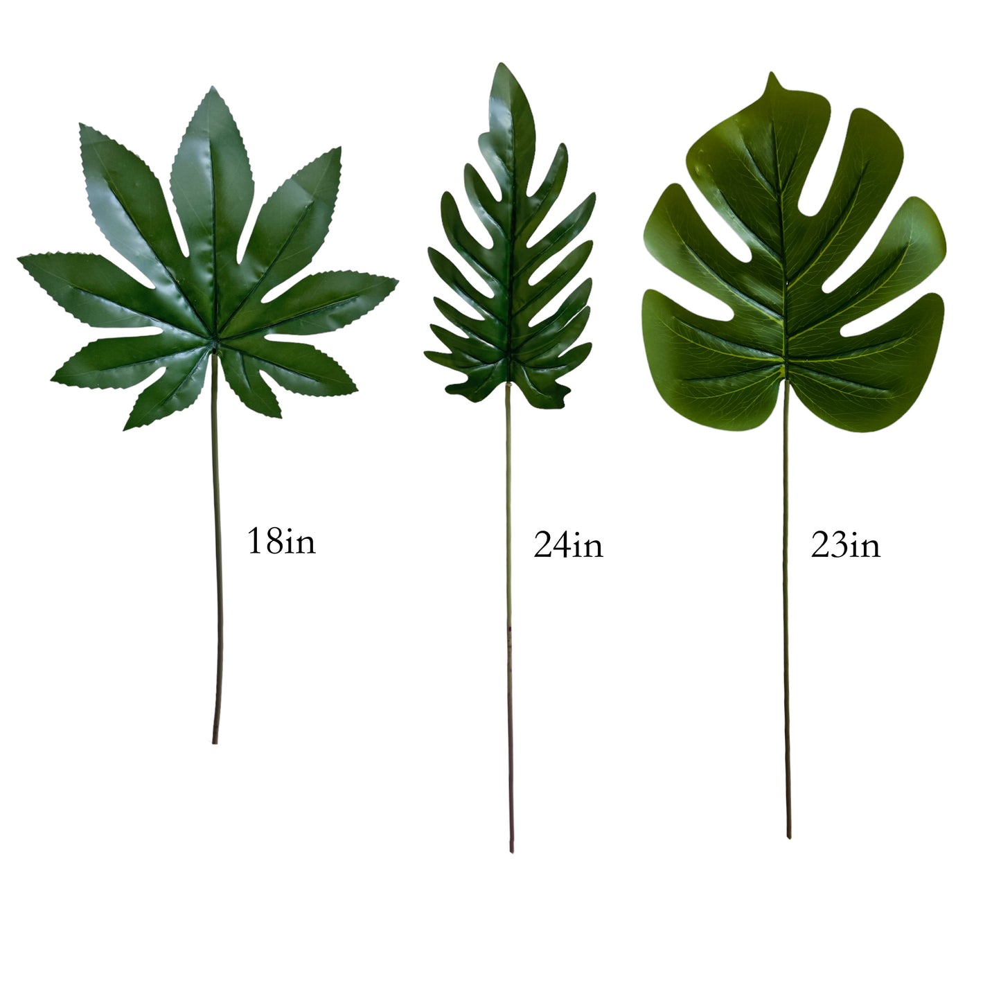 Flexible Stem Faux Leaf Trio