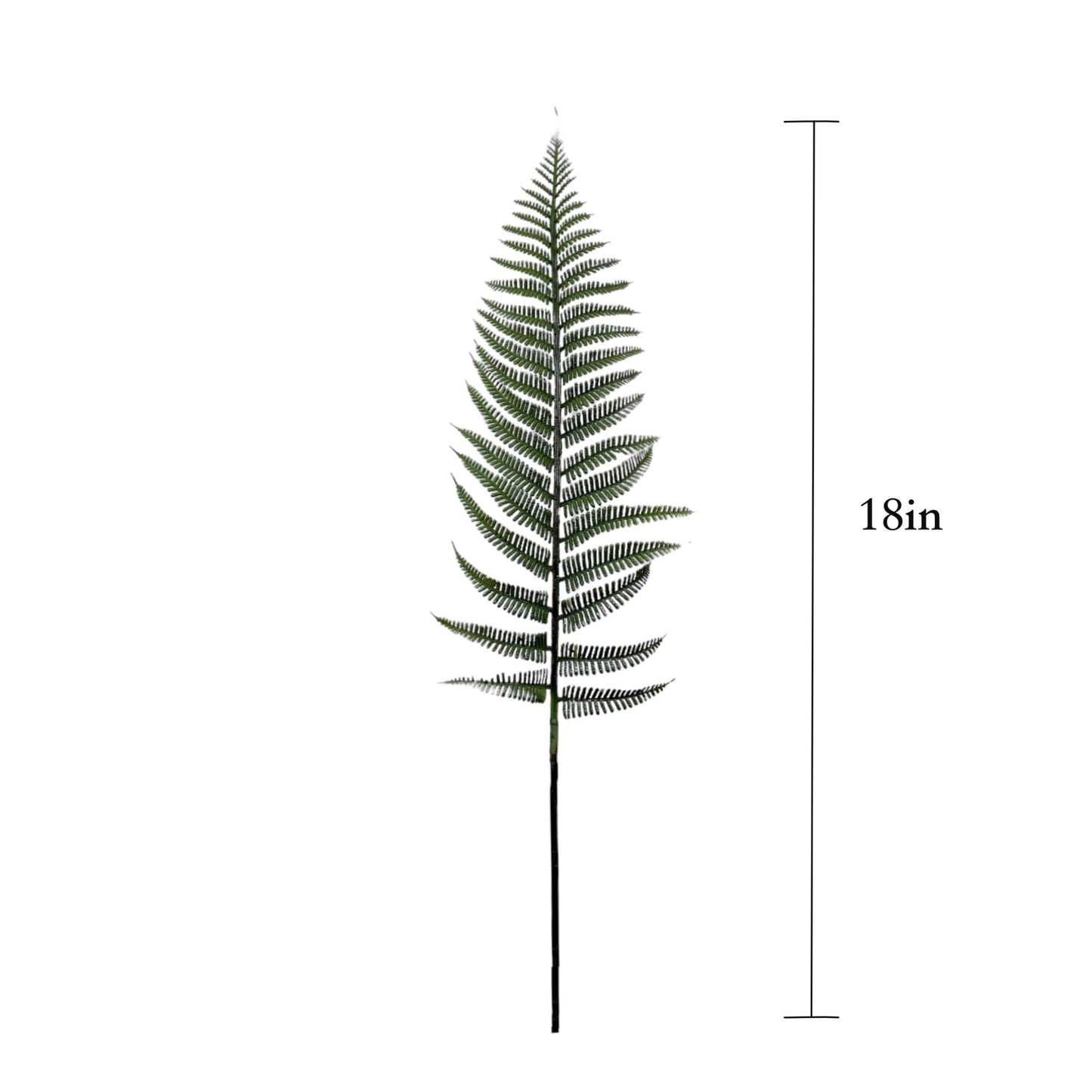 Set of 3 Flexible-Stem Artificial Fern Leaves - 18" Height