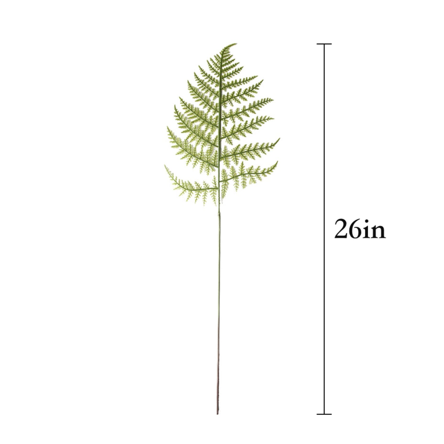 Set of 3 Artificial Fern Leaves with Flexible Stems - 26" Height