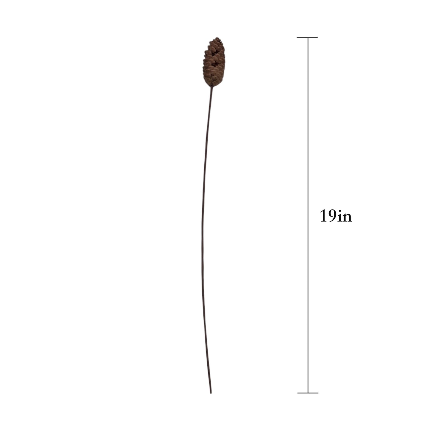 Natural Pinecone Picks - 19-inch Decorative Artificial Pine Branches, Set of 10