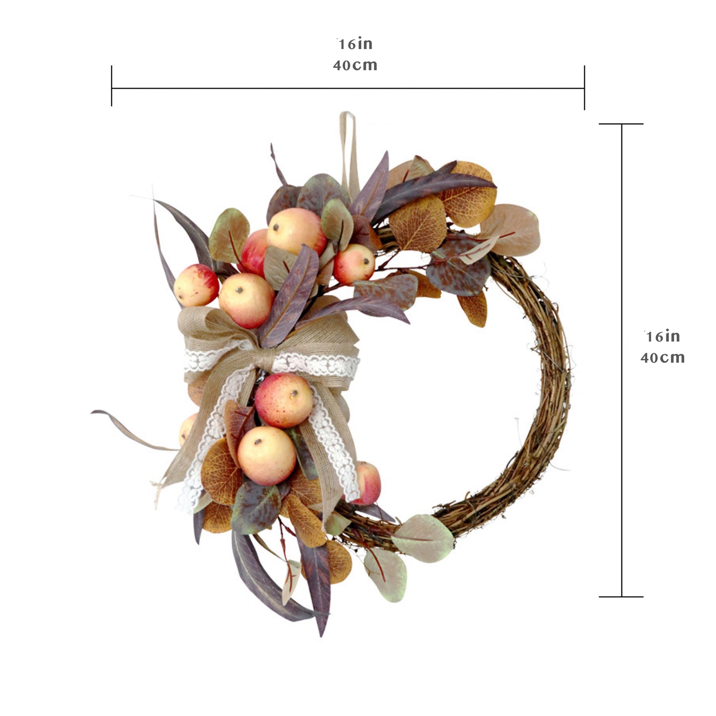 Artificial Apple & Eucalyptus Handcrafted Wreath