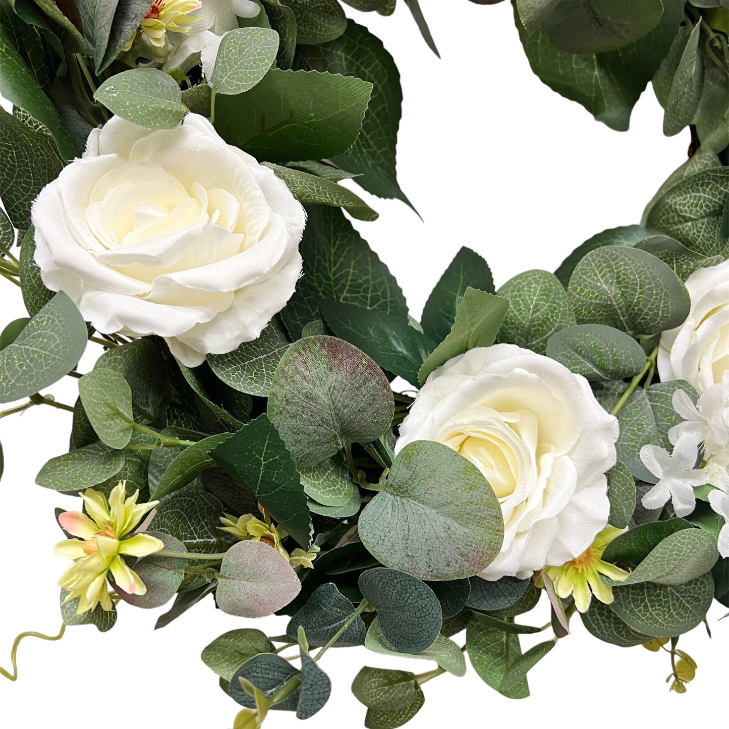 Artificial Rose & Eucalyptus Wreath