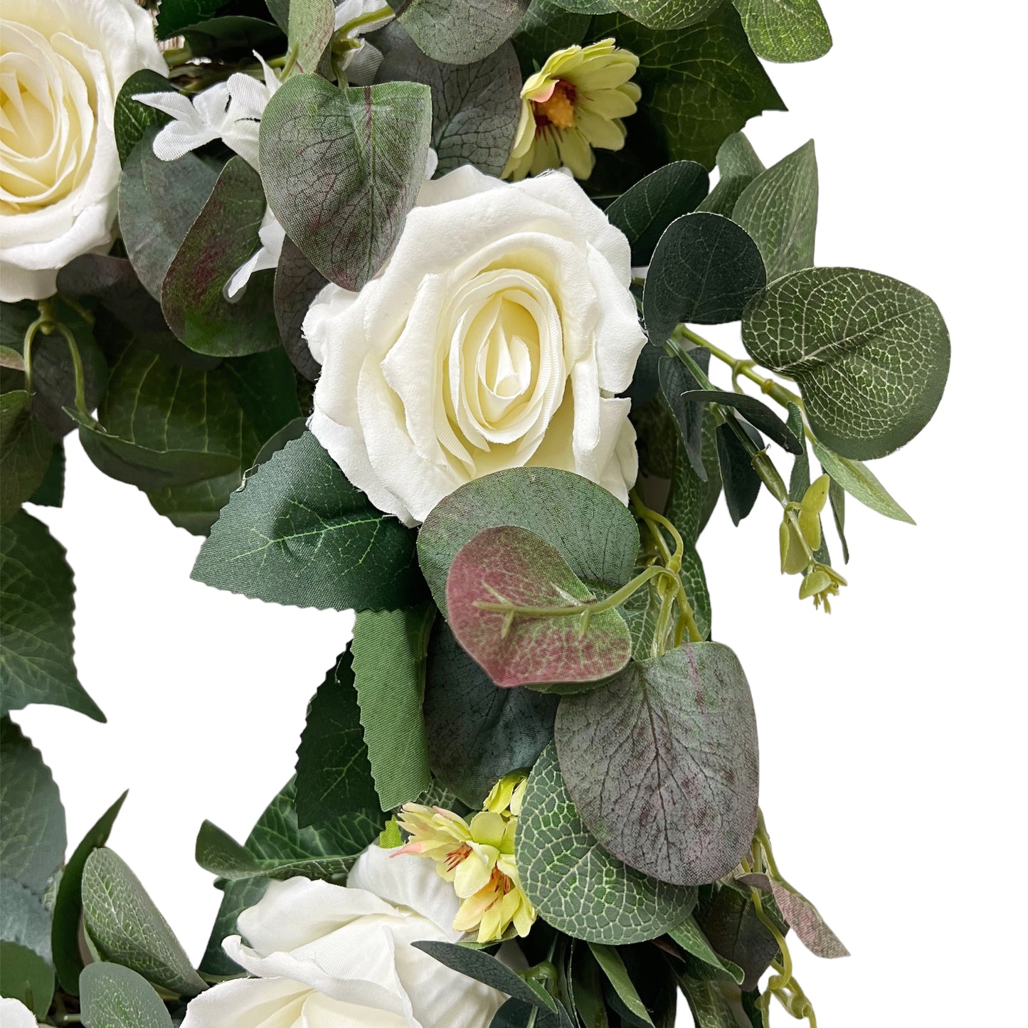 Artificial Rose & Eucalyptus Wreath