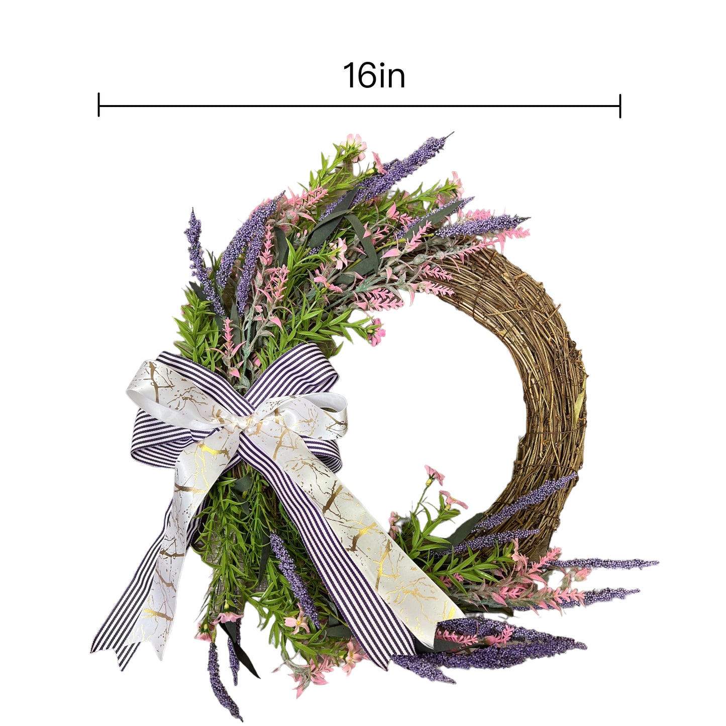 Artificial Lavender & Daisy Wreath