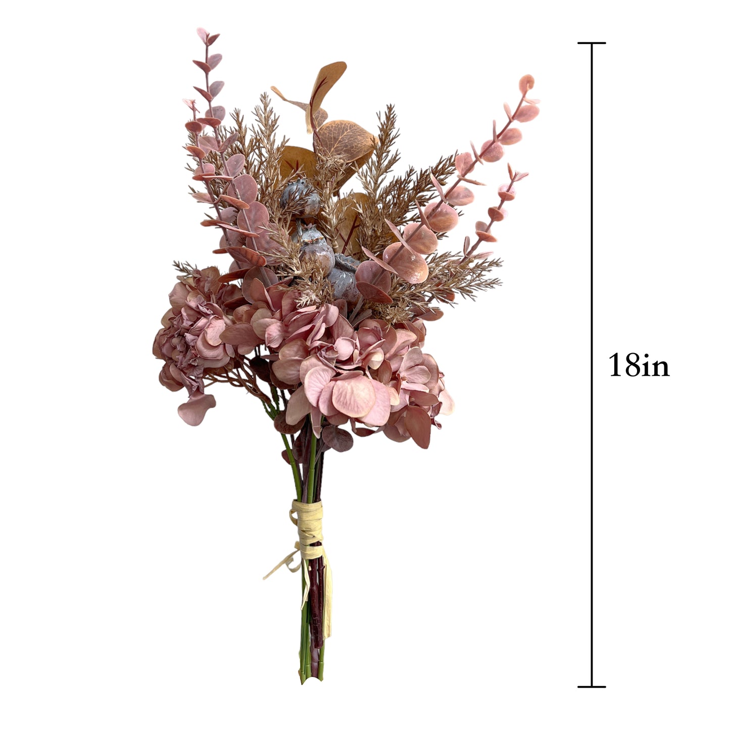 Artificial Hydrangea Fall Flower Bouquet Floral Arrangement