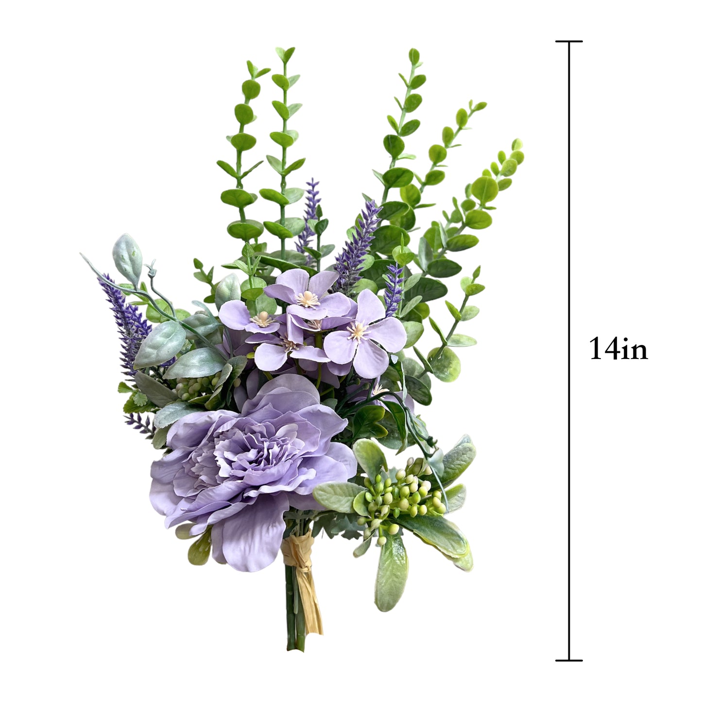Faux Camellia Lavender Flower Bouquet Home Decor Flower Arrangement