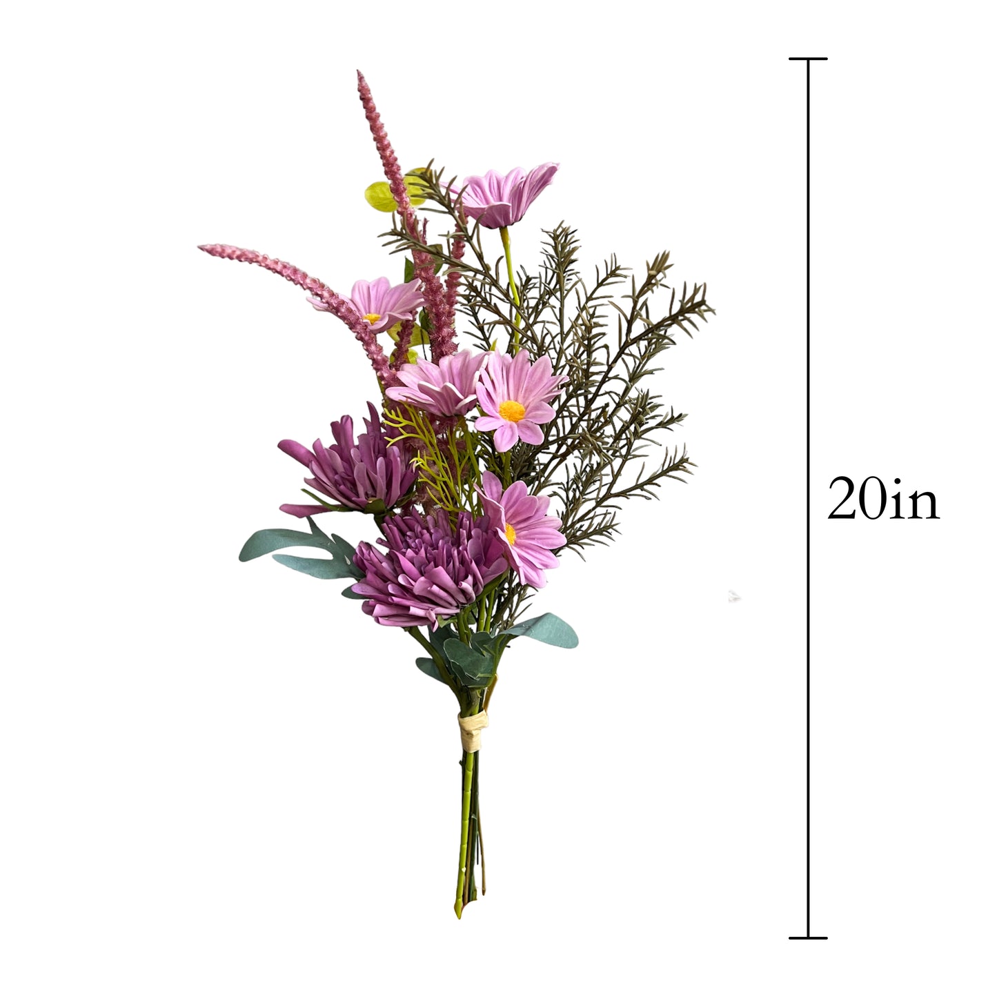 Artificial Pink Sunflower and Chrysanthemum Bouquet Arrangement