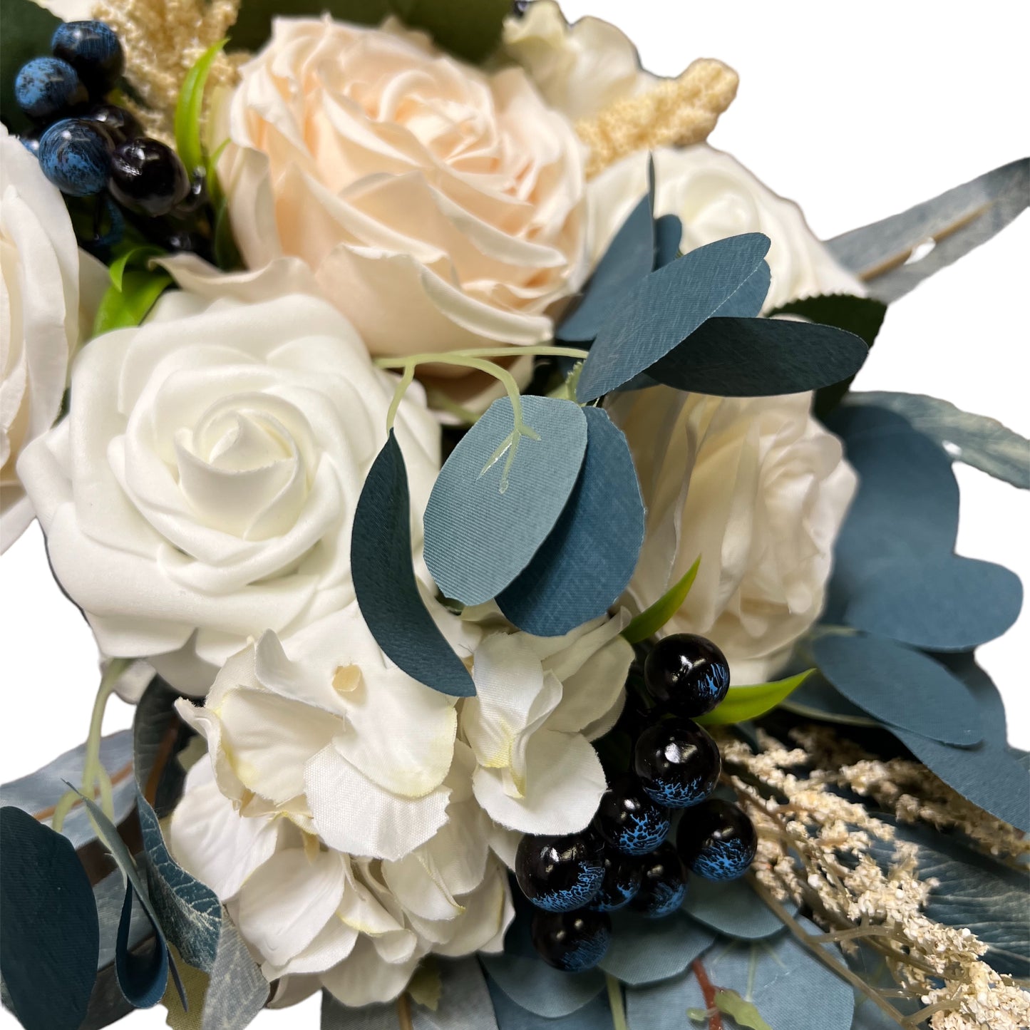 Navy Teal and Blueberry Artificial Wedding Arch Floral (Set of 3)