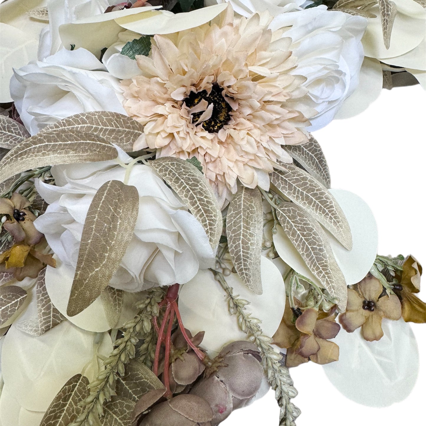 Wedding Arch Floral Decor Set - Ivory Elegance, Large & Small