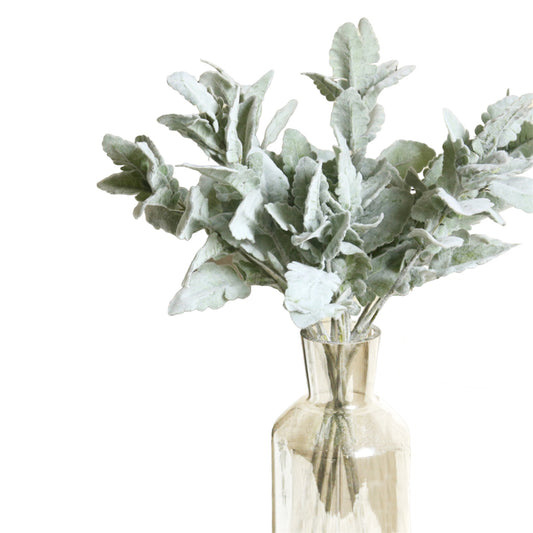 25 inch Tall Artificial Silverdust Dusty Miller Stems (Set of 3)