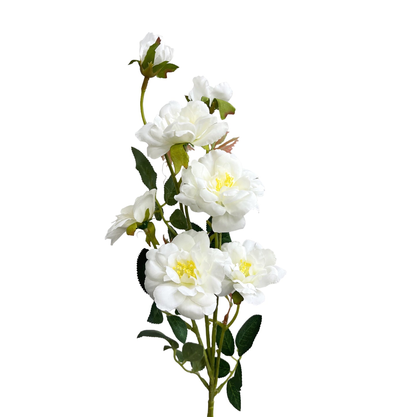 Set of 3 Artificial Iceberg Rose Flower Stems 30 inches Tall