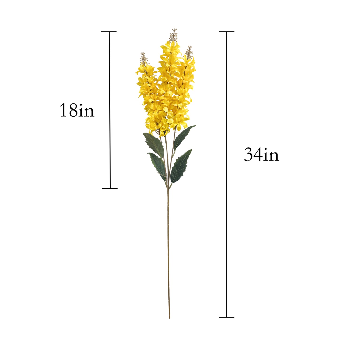 Set of 2 Artificial Hyacinths Stems 34in tall