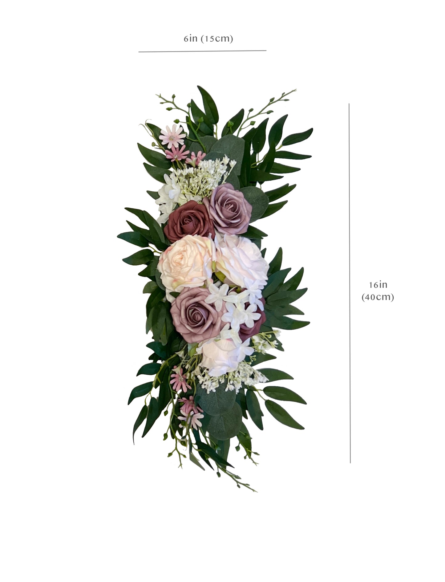 Wedding Arch Decor - Artificial Colorful Rose Flowers (Set of 2)