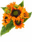Artificial Sunflower Bouquet – 7 Stems, 14" Orange Faux Flowers