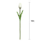 Artificial Tulip Stems – Real Touch PU Flowers (Light Pink & White), 13.5" Home Decor & Wedding