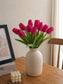 Artificial Tulip Stems – Real Touch PU Tulips (Black, Magenta or Mixed) for Home Decor, Wedding & Gifts