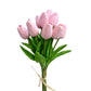 Artificial Tulip Flowers with Real Touch Feel - Pack of 10 Stems