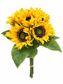 Real Touch Artificial Sunflower Bouquet – 10 Stems, 13 Inch