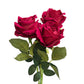 Set of 3 Elegant Long-Stemmed Artificial Roses