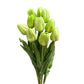 18" Real Touch Artificial Tulips – Set of 10 Long Stem Faux Tulips