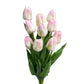 Set of 10 Artificial Tulip Stems with Real Touch, 18 inches Tall