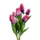 Set of 10 Artificial Tulip Stems with Real Touch, 18 inches Tall