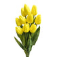 Set of 10 Artificial Tulip Stems with Real Touch, 18 inches Tall