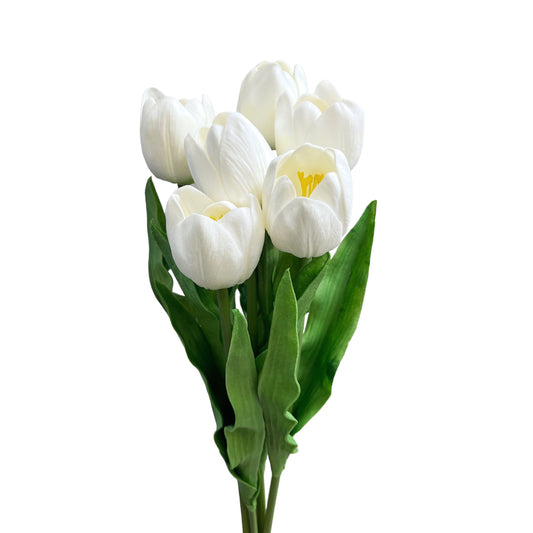 Set of 6 Real Touch Artificial Tulip Stems, 20 inches Tall