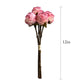 Artificial Toasted Edges Handcrafted Rose Stem (Set of 6)