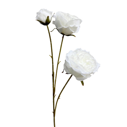 Set of 12 Artificial Rose Stems, 26 Inches Tall