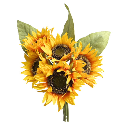 Artificial Sunflower Arrangement with 5 Blooms