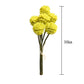 Artificial Golden Wattle Ball Flowers Stems - Set of 6