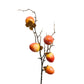 Set of 2 Artificial Persimmon Branch Stems with a Touch of Artificial Snow, 30 inches Tall