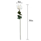 Set of 2 Lifelike Artificial Roses with Long Stems - 30in Tall