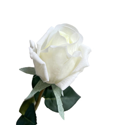 Set of 6 Realistic Stemmed Artificial Roses with Lifelike Touch