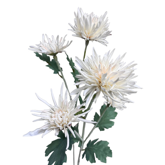 Set of 2 Artificial Spider Chrysanthemum Stems, 26 inches Tall