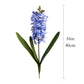 Artificial Hyacinth Flower Stems - 16" with Triple Leaf Design, Varied Hues