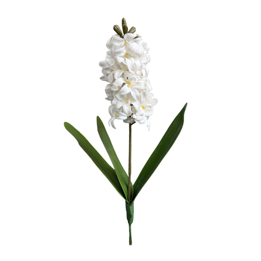 Artificial Hyacinth Flower Stems - 16" with Triple Leaf Design, Varied Hues