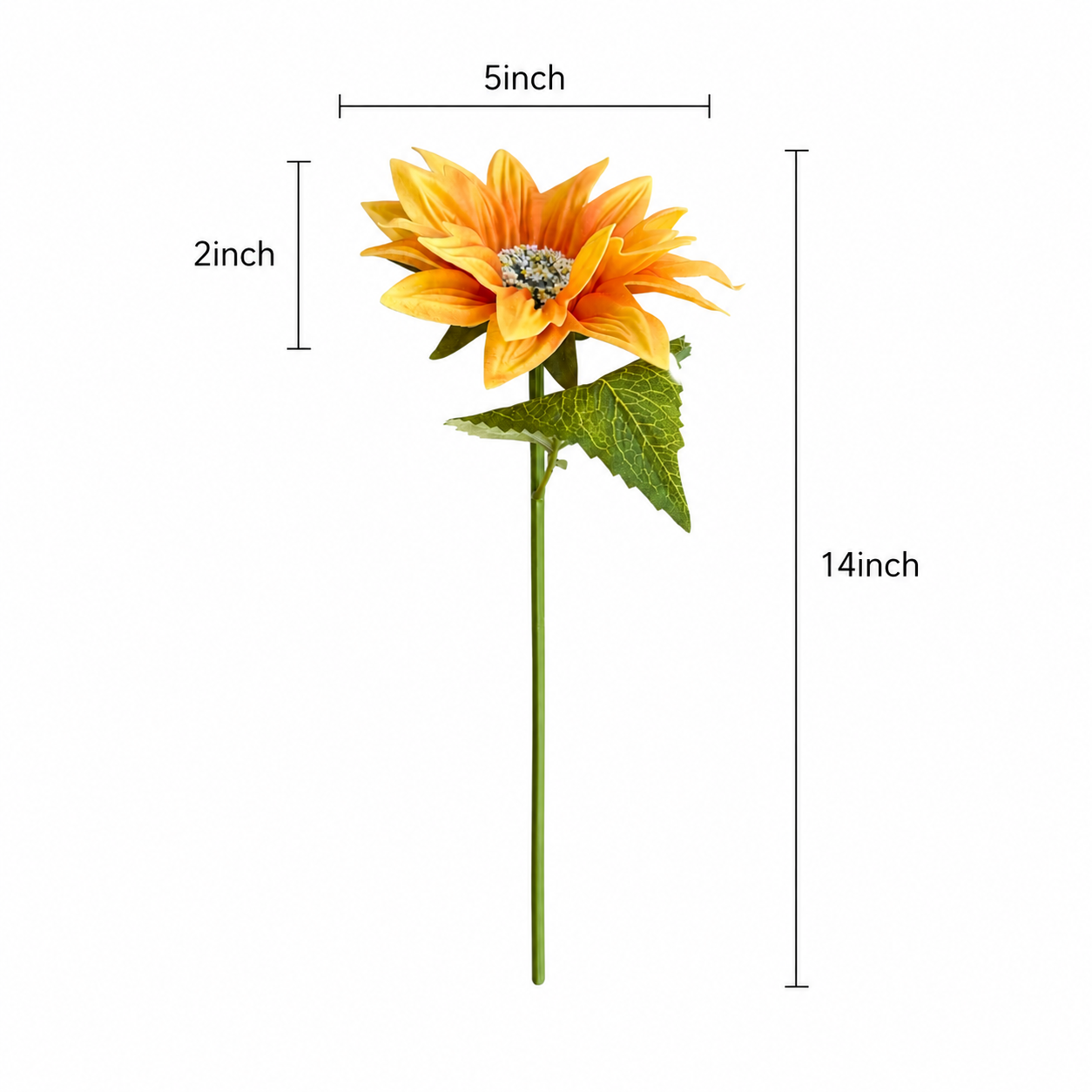 Real Touch PU Sunflower Bundle – 3 Stems