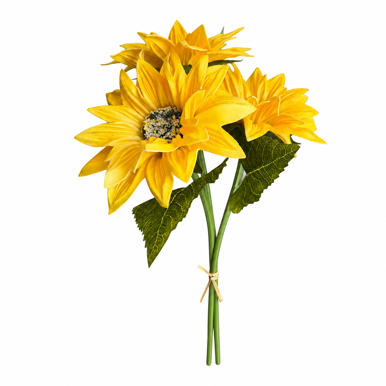 Real Touch PU Sunflower Bundle – 3 Stems