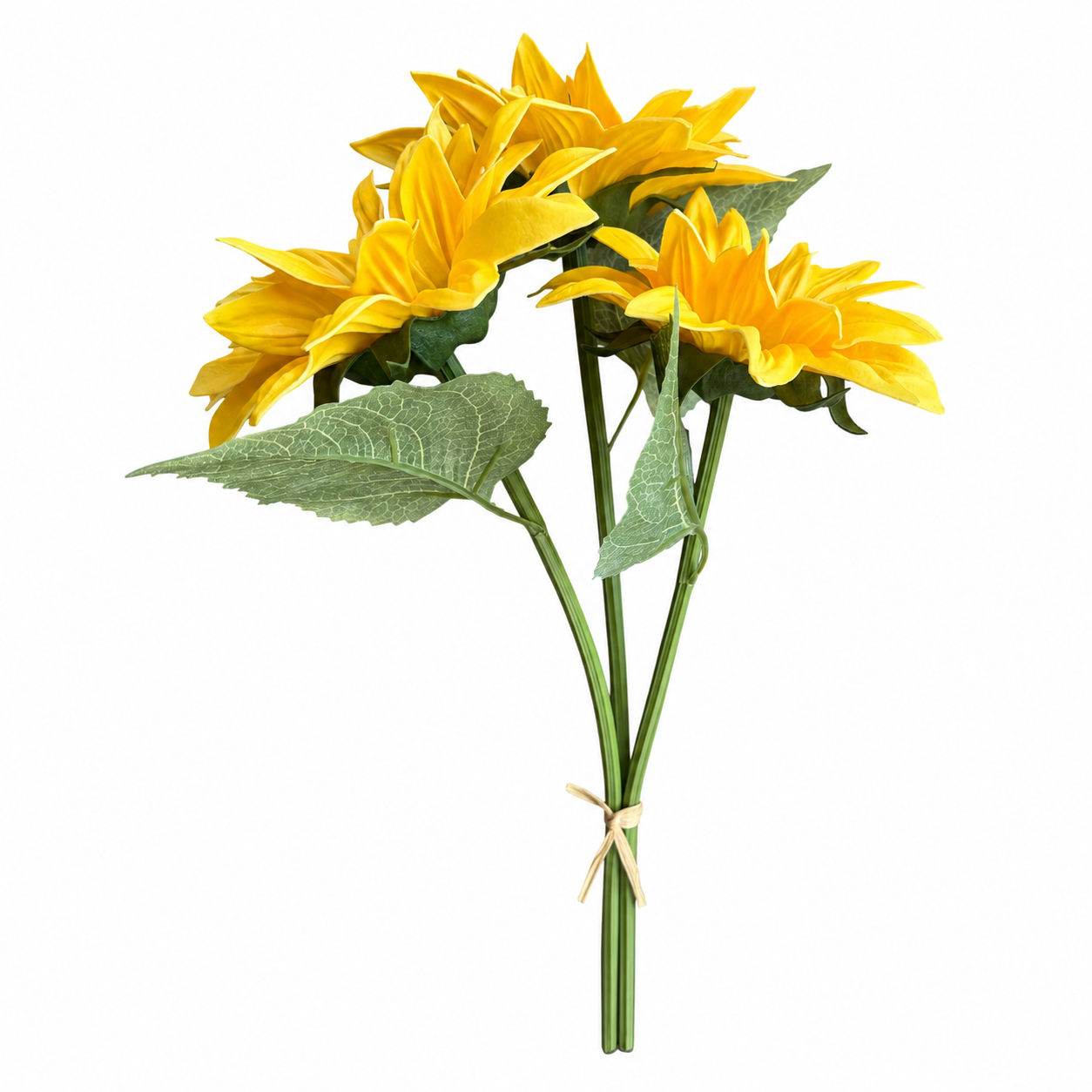 Real Touch PU Sunflower Bundle – 3 Stems